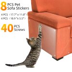 Furniture Scratch Guards, Dog Cat Scratch Protector with Pins for Sofa Table Furniture Protection (4X/4XL)